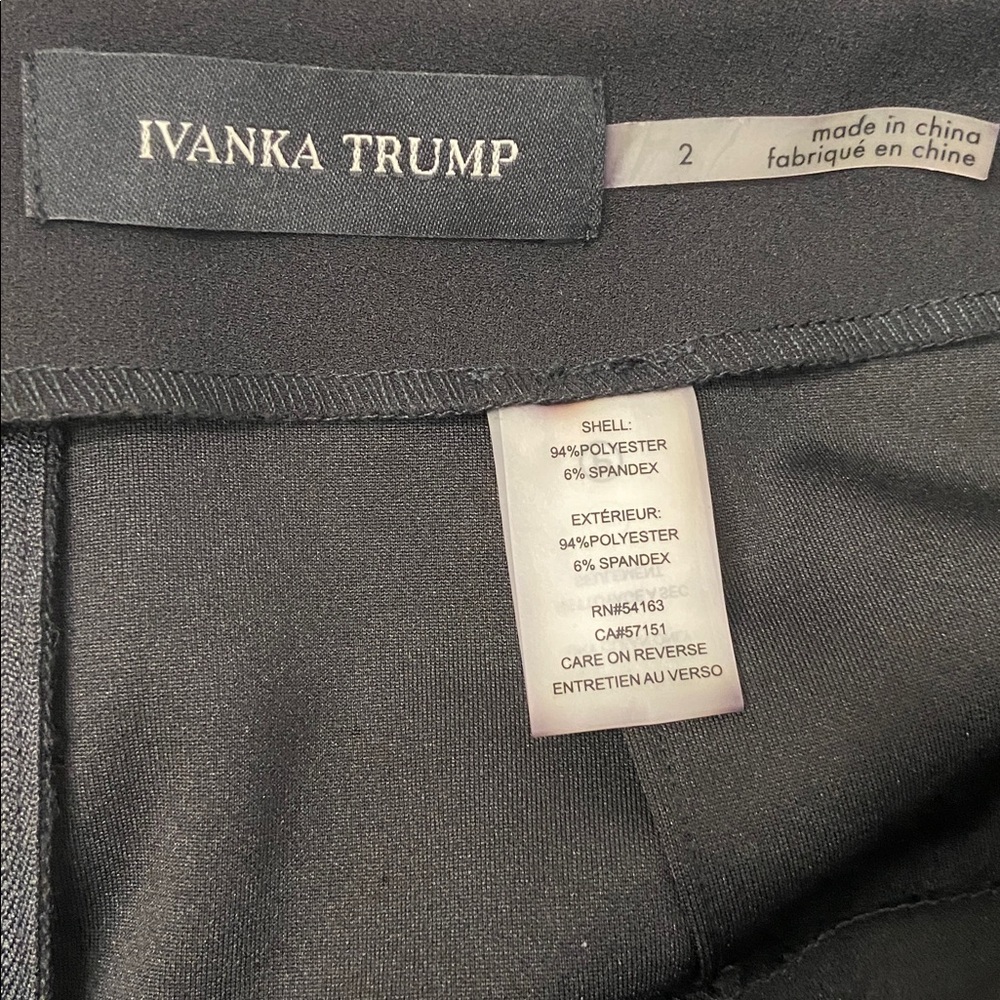 Ivanka Trump Black Pencil Skirt with Rose Gold Button Detail, Size 2 - Picture 2 of 5